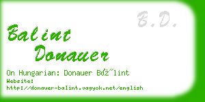 balint donauer business card